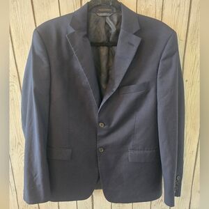 Lauren Ralph Lauren Blazer Mens 40S Navy Blue  Wool Blend Sport Jacket Slim FIt